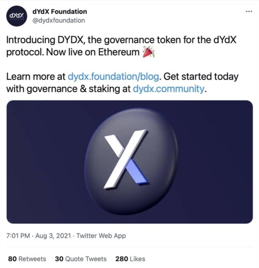 ارز دیجیتال DYDX