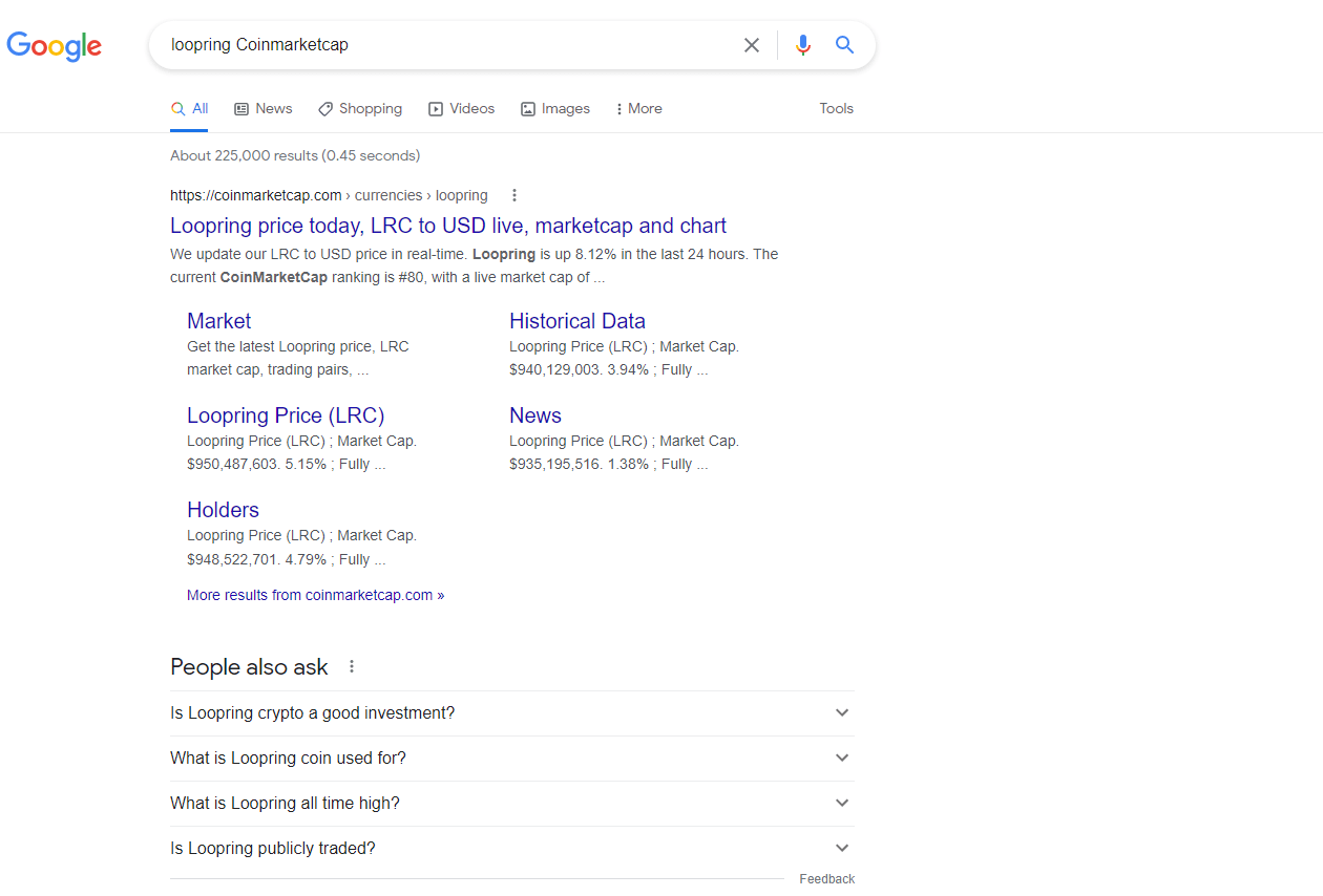 سرچ لوپرینگ در گوگل